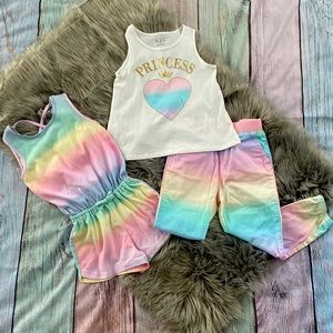 The Children’s Place Pastel Rainbow 3-Piece Set Size 4T